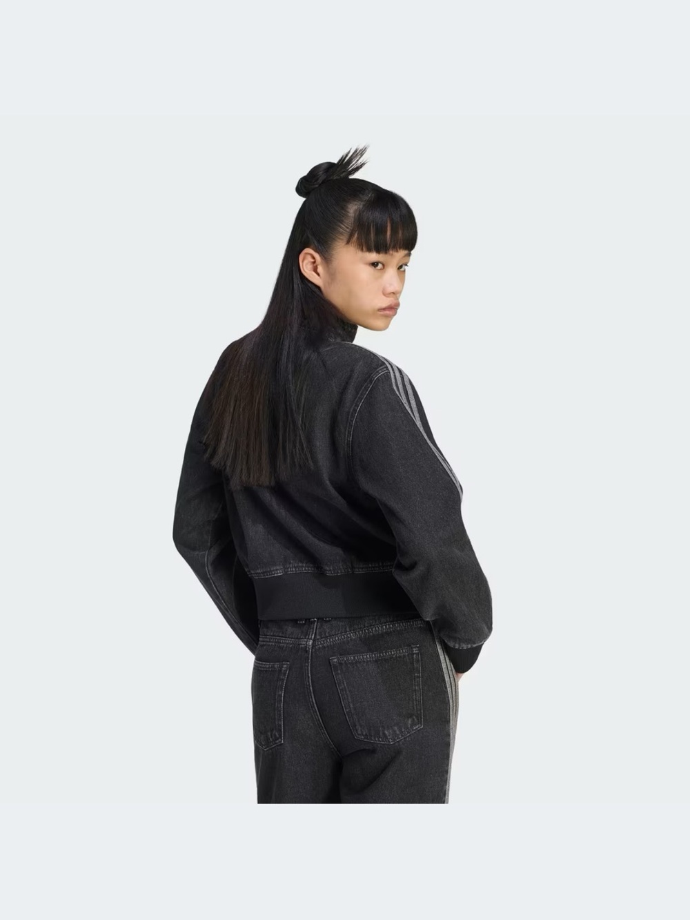Adidas Black Denim Jacket - Picture 8 of 10